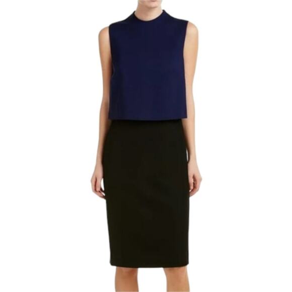 Diane Von Furstenberg Sleeveless Colorblock Sheath Dress - Picture 1 of 13